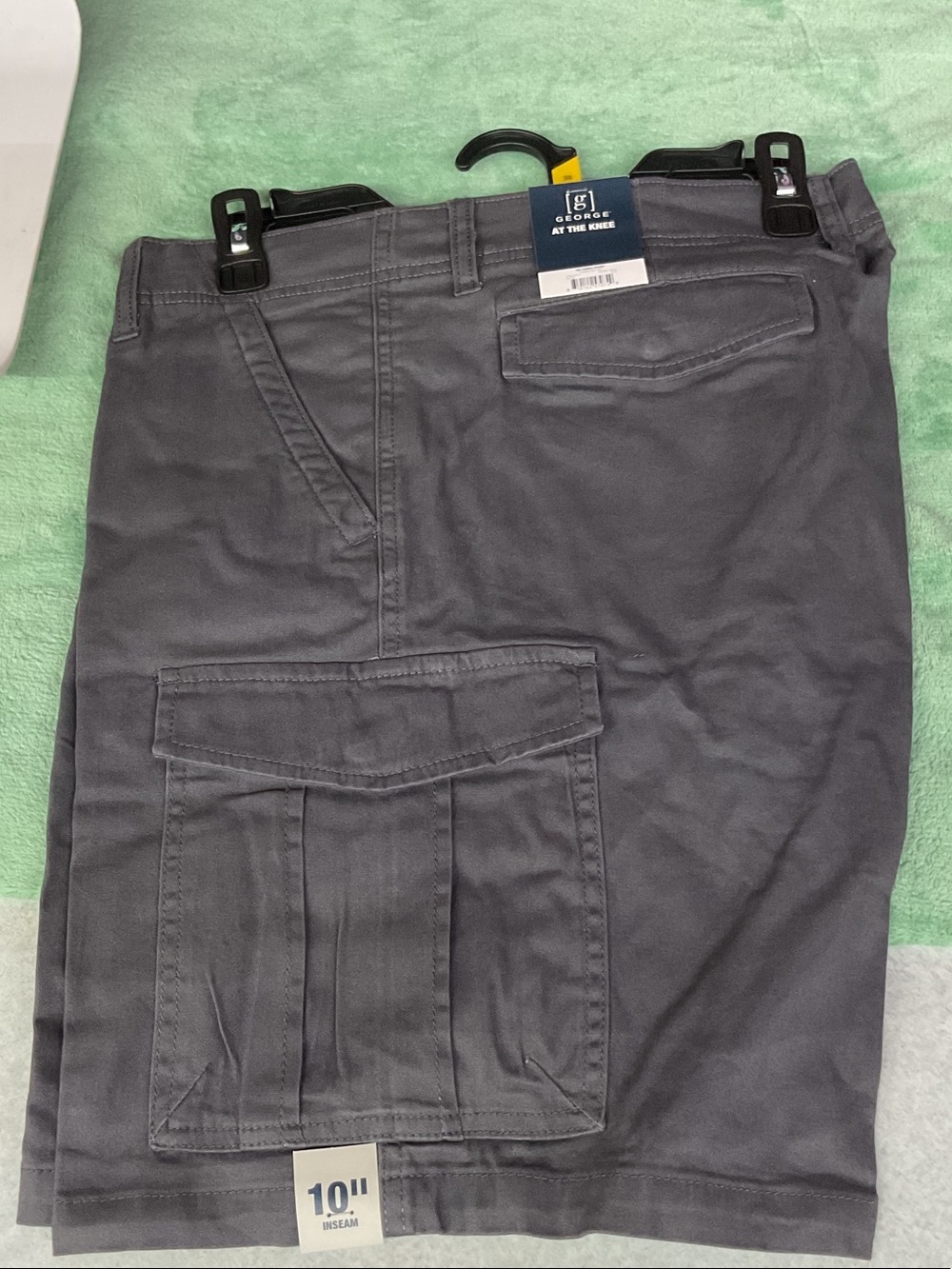 George Men’s Charcoal Gray Cargo Shorts size 38